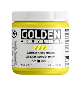CLEARANCE Golden Heavy Body Acrylic Paint, Cadmium Yellow Medium, 8oz