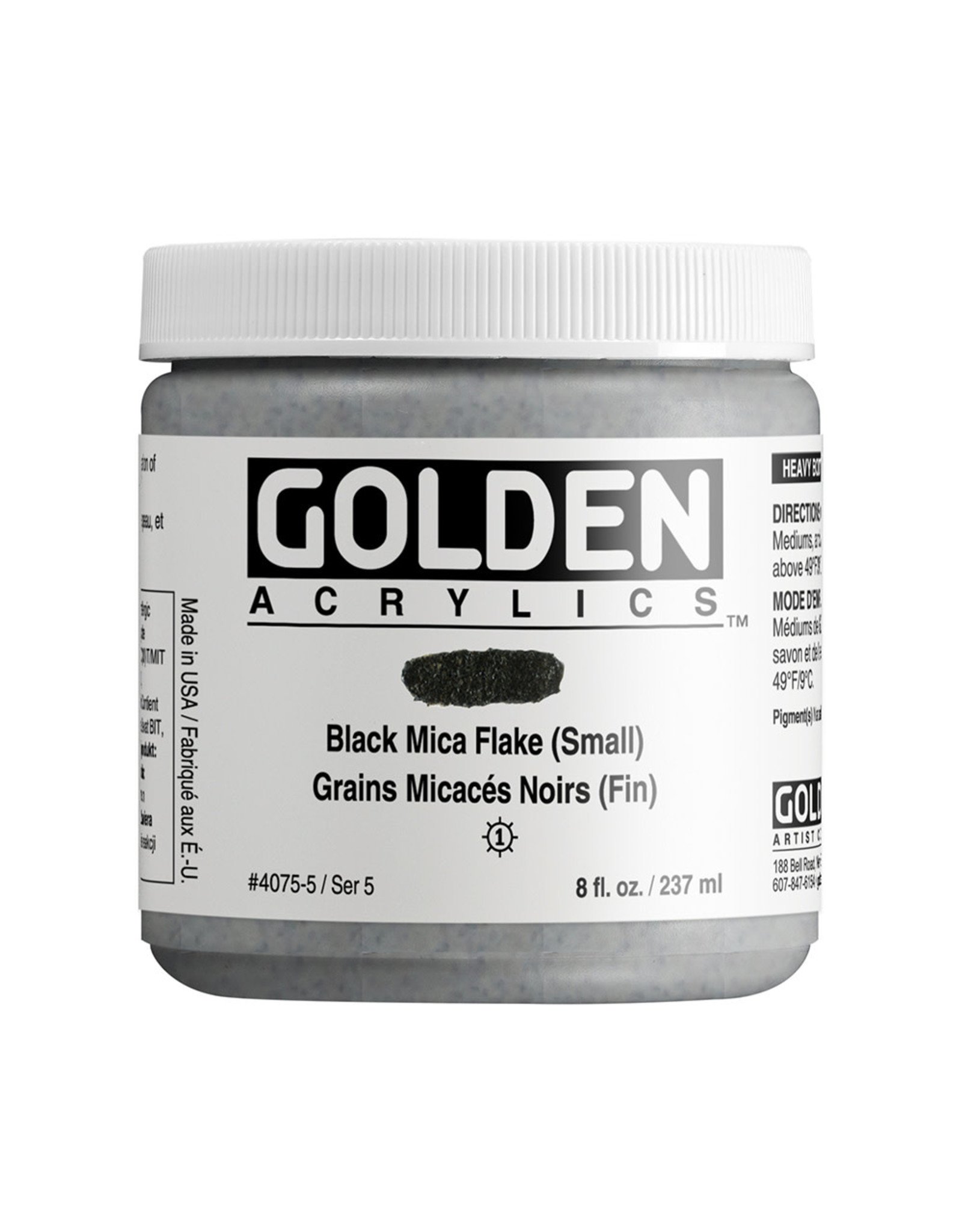 Golden Black Mica Flake Small 8oz jar - The Art Store/Commercial Art Supply