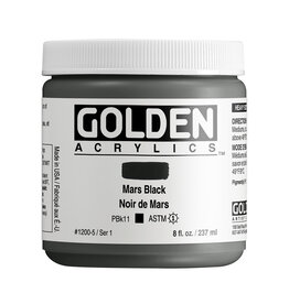 Golden Golden Heavy Body Acrylic Paint, Mars Black, 8 oz