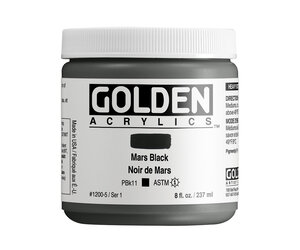 Golden Heavy Body Acrylic Paint, Mars Black, 8oz - The Art Store/Commercial  Art Supply