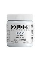 Golden Golden Heavy Body Acrylic Paint, Zinc White,  4oz