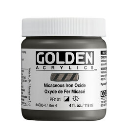 Golden Golden Heavy Body Acrylic Paint, Micaceous Iron Oxide, 4oz