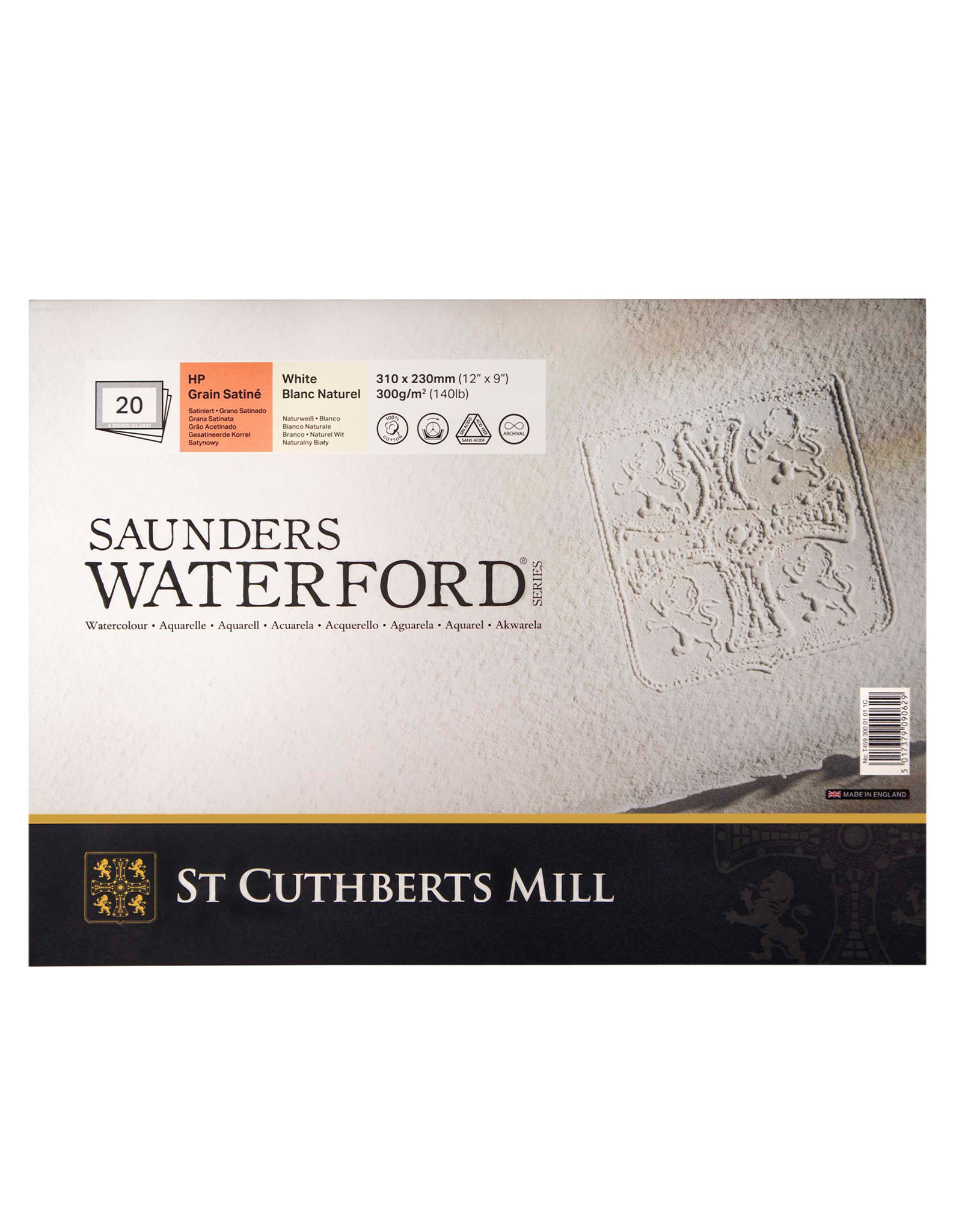 St.Cuthberts Saunders Waterford Hot-Press Block, 9” x 12”