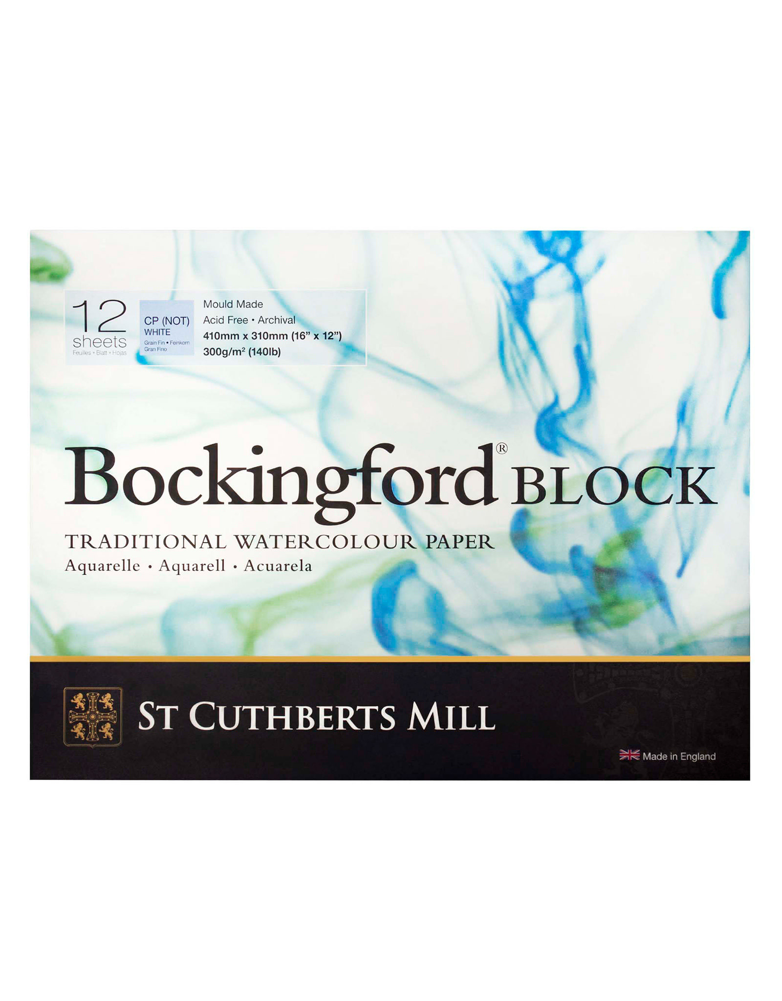 St.Cuthberts Bockingford Cold-Press Block, 12” x 16”