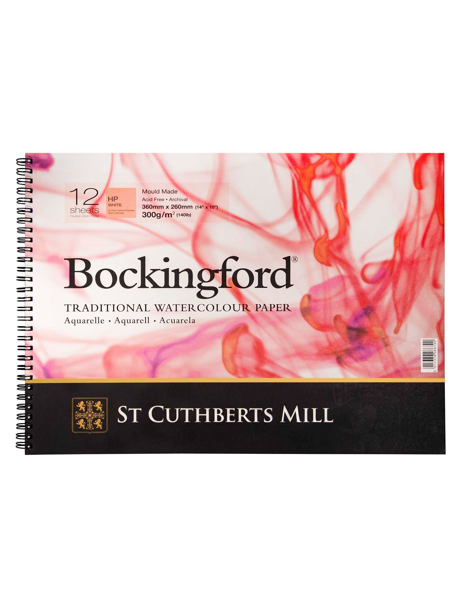 St.Cuthberts Bockingford Hot-Press Pad, Spiral, 10” x 14”