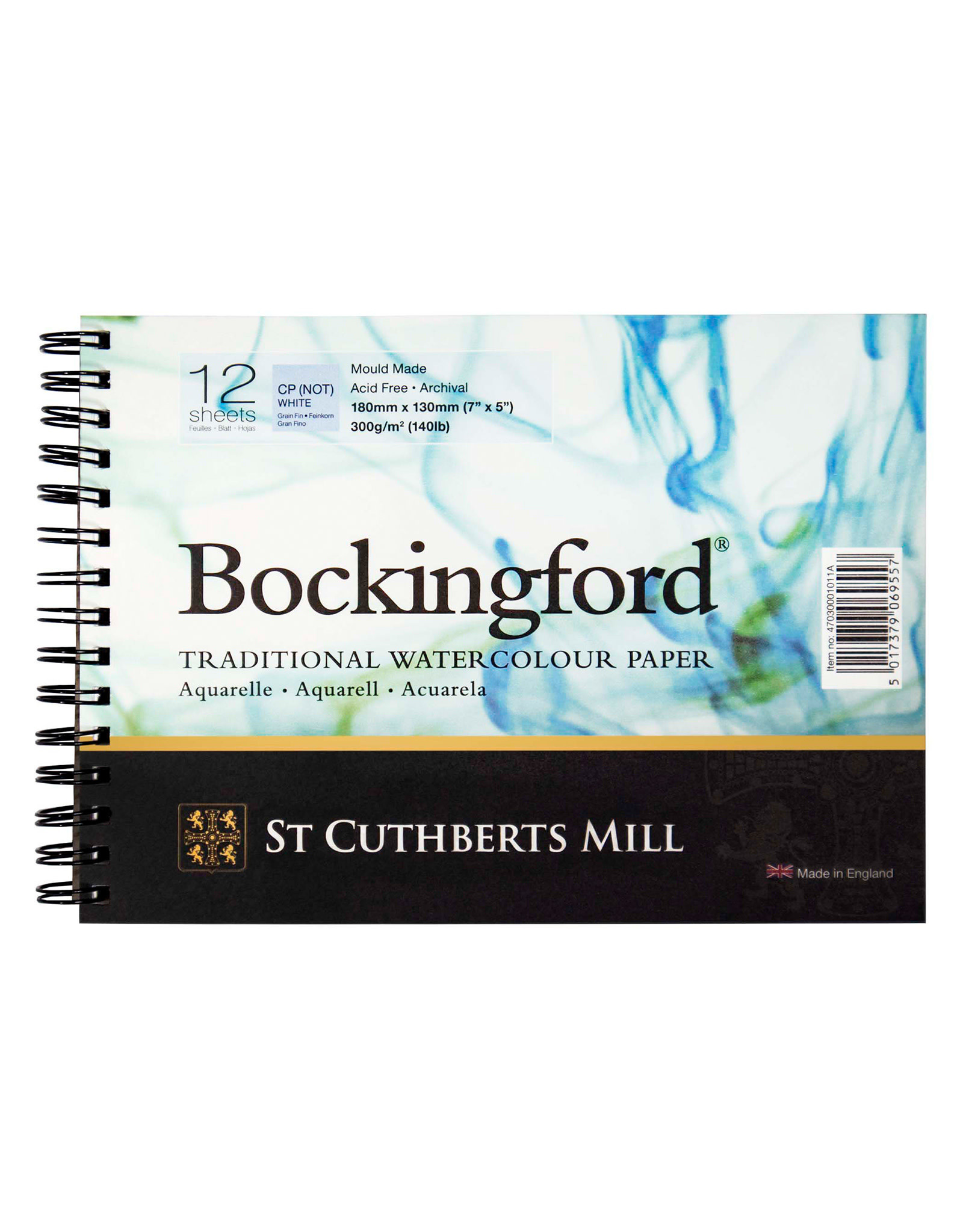St.Cuthberts Bockingford Cold-Press Pad, Spiral, 10” x 7”