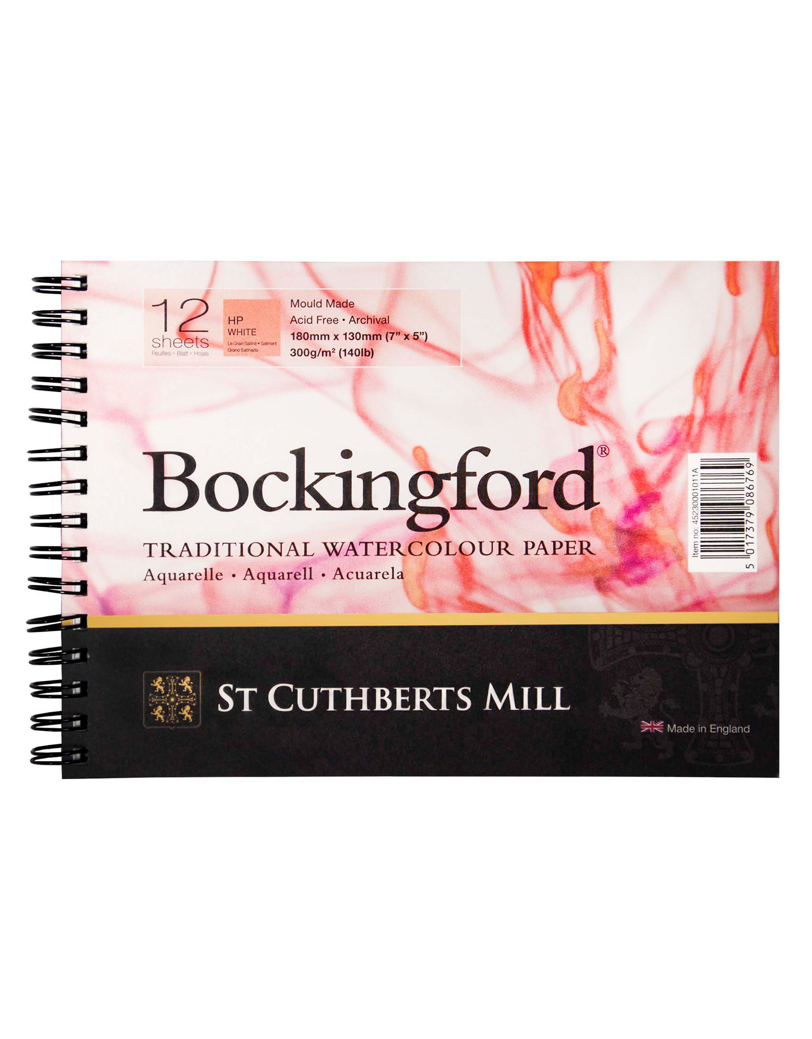 St.Cuthberts Bockingford Hot-Press Pad, Spiral, 5” x 7”
