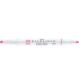 Zebra Mildliner Double Ended Highlighter, Pink