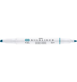 Zebra Mildliner Double Ended Highlighter Smoke Blue