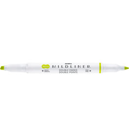 Zebra Mildliner Double Ended Highlighter, Citrus Green