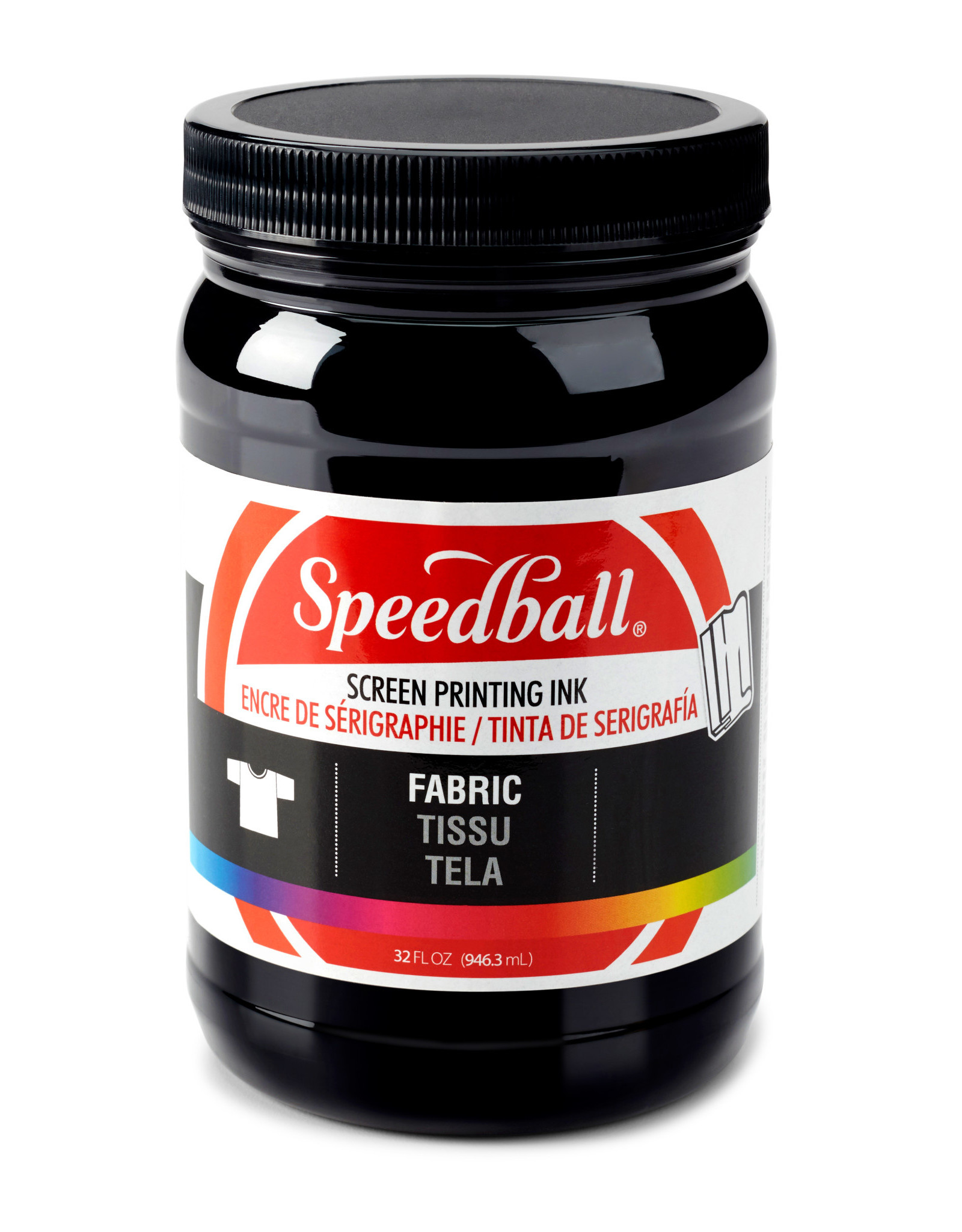 SPEEDBALL ART PRODUCTS Speedball Fabric Screen Printing Ink, Black, 32oz