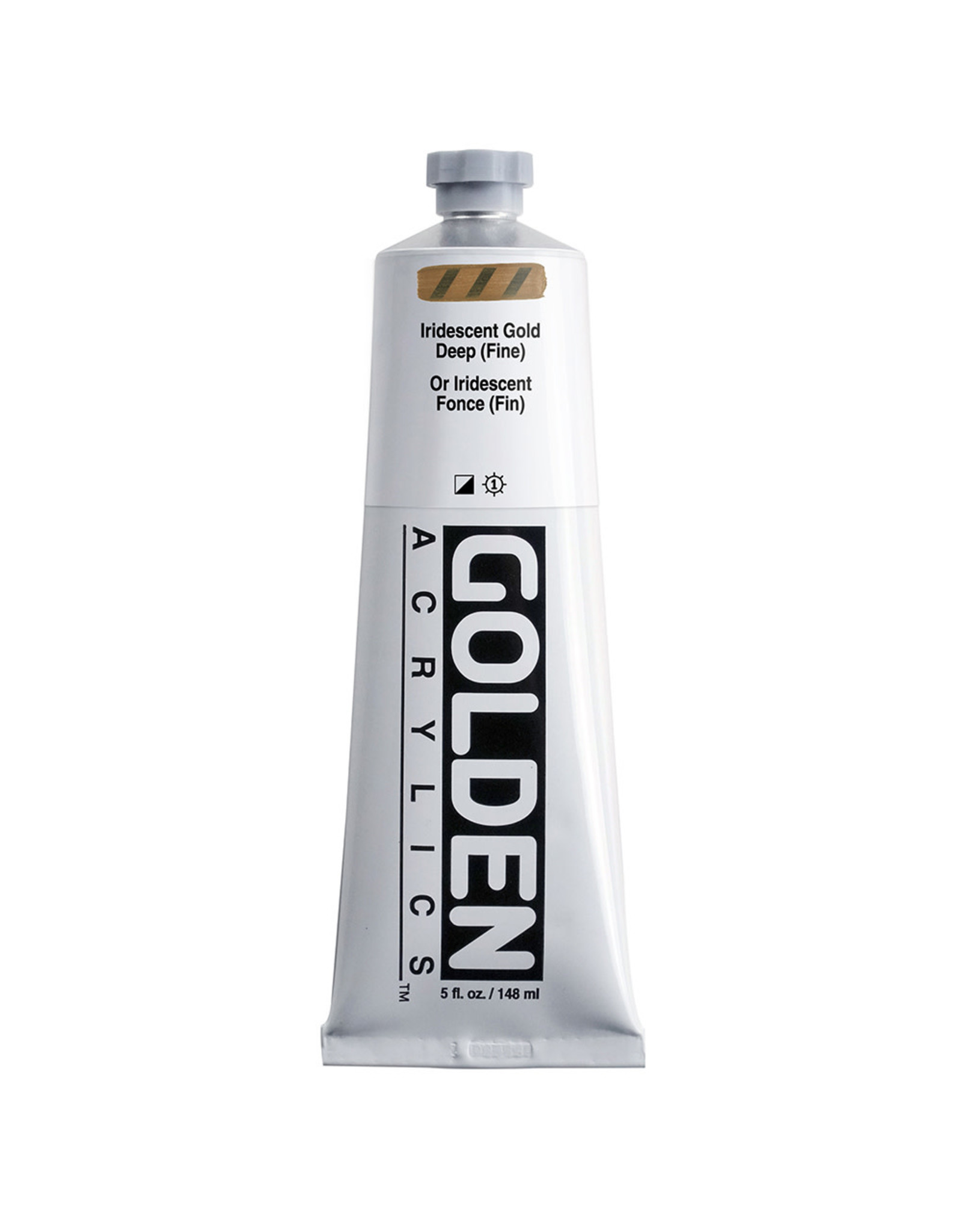 Golden Golden Heavy Body Acrylic Paint, Iridescent Gold Deep (Fine), 5oz