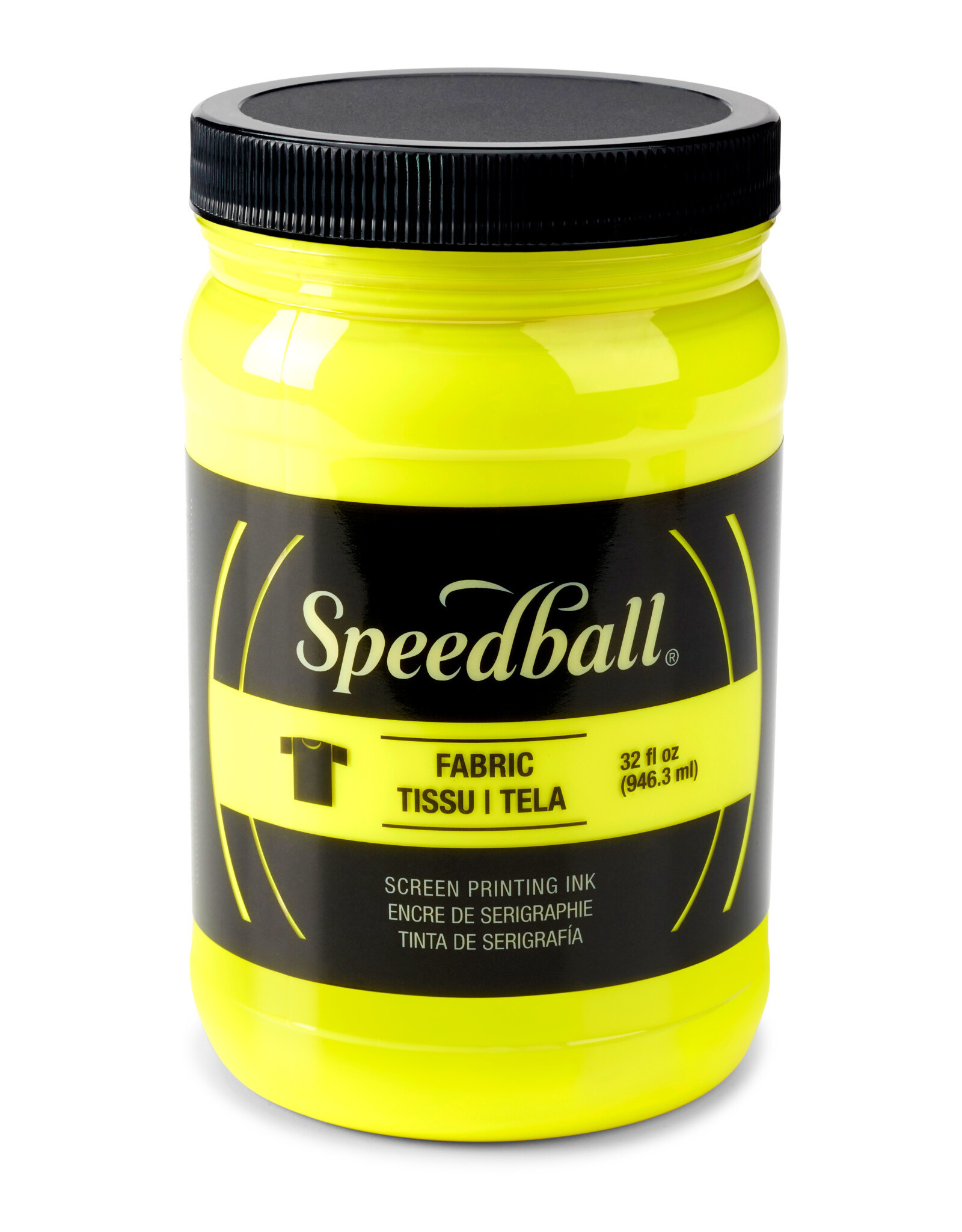 CLEARANCE Speedball Fabric Screen Printing Ink, Fluorescent Yellow, 32oz