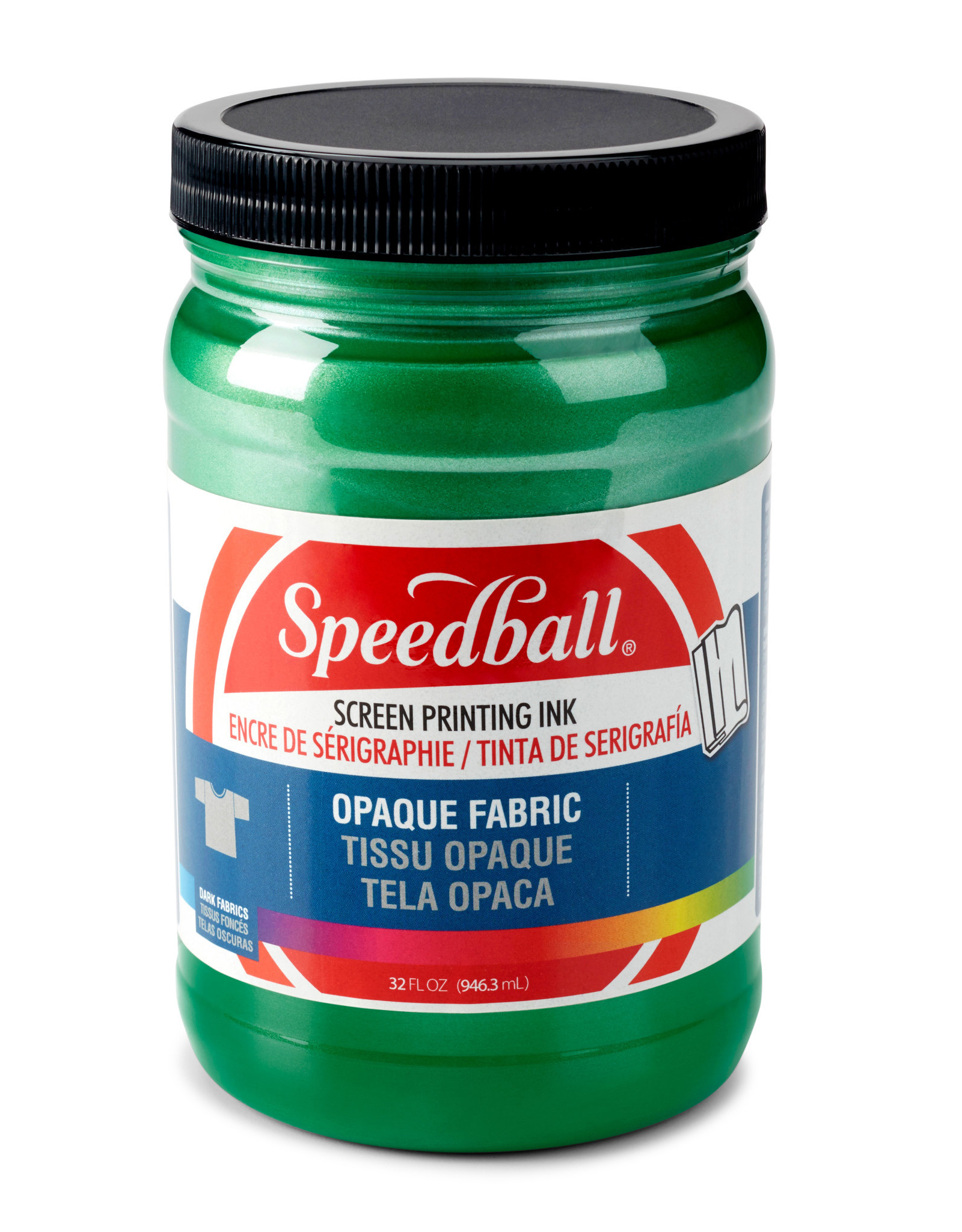 SPEEDBALL ART PRODUCTS Speedball Fabric Screen Printing Ink, Opaque Emerald, 32oz