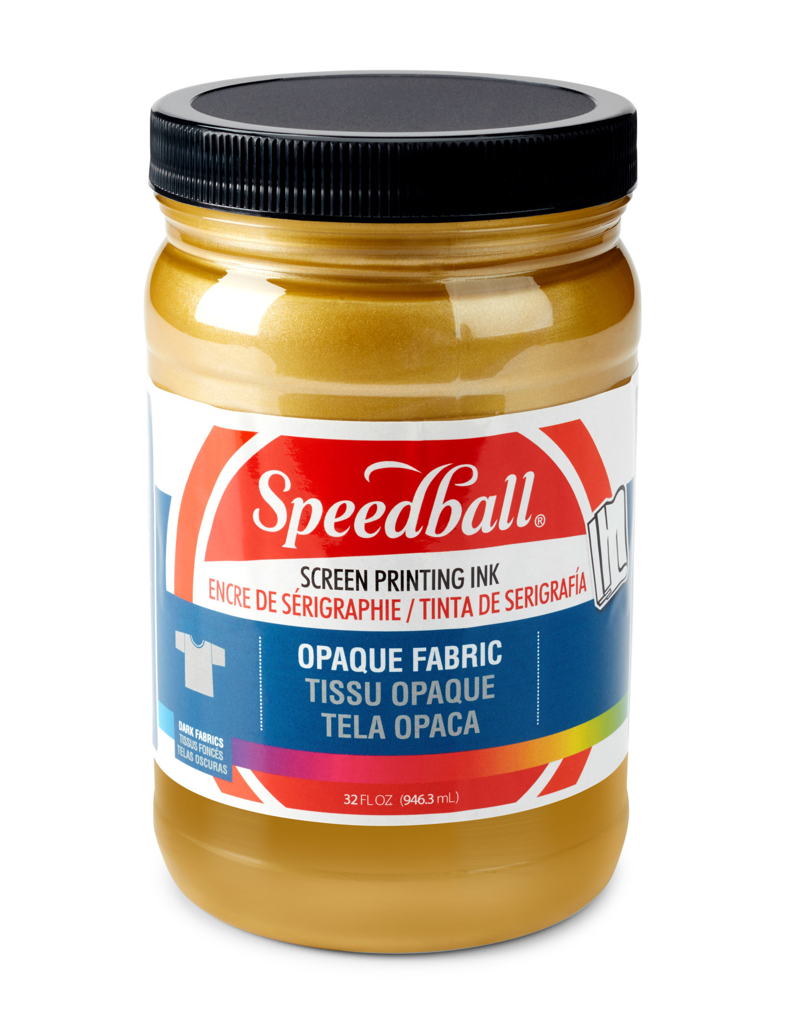 CLEARANCE Speedball Fabric Screen Printing Ink, Opaque Gold, 32oz