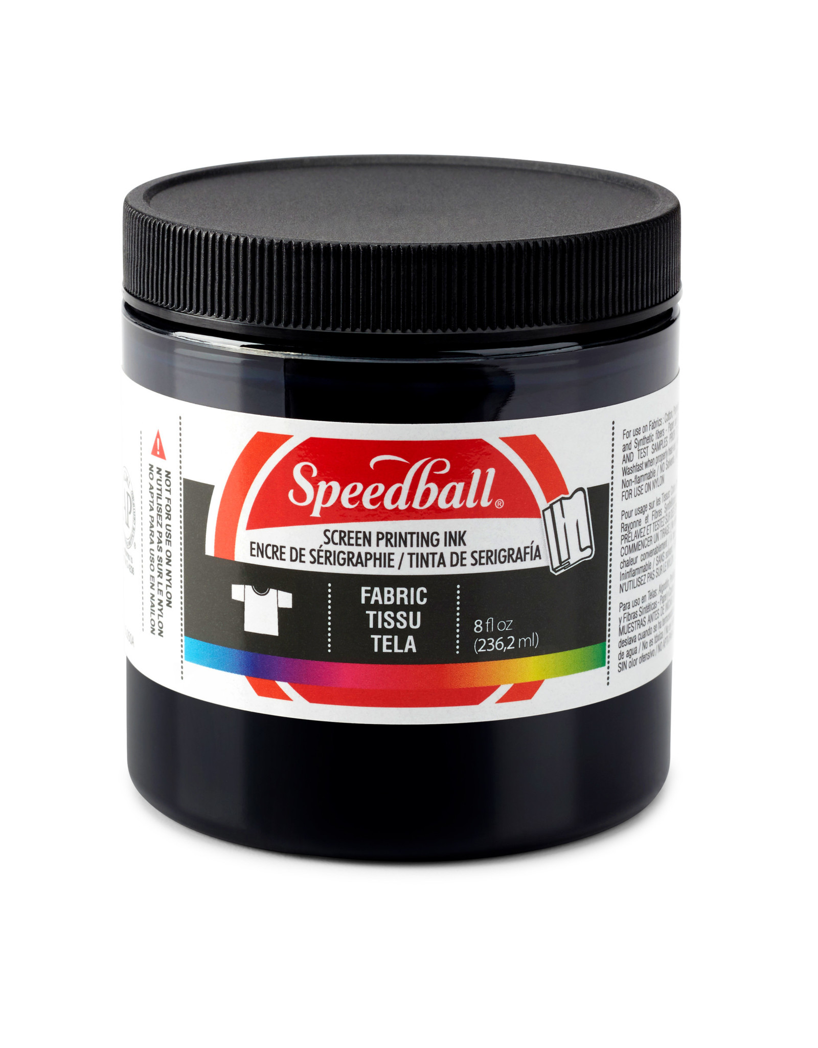 SPEEDBALL ART PRODUCTS Speedball Fabric Screen Printing Ink, Black, 8oz