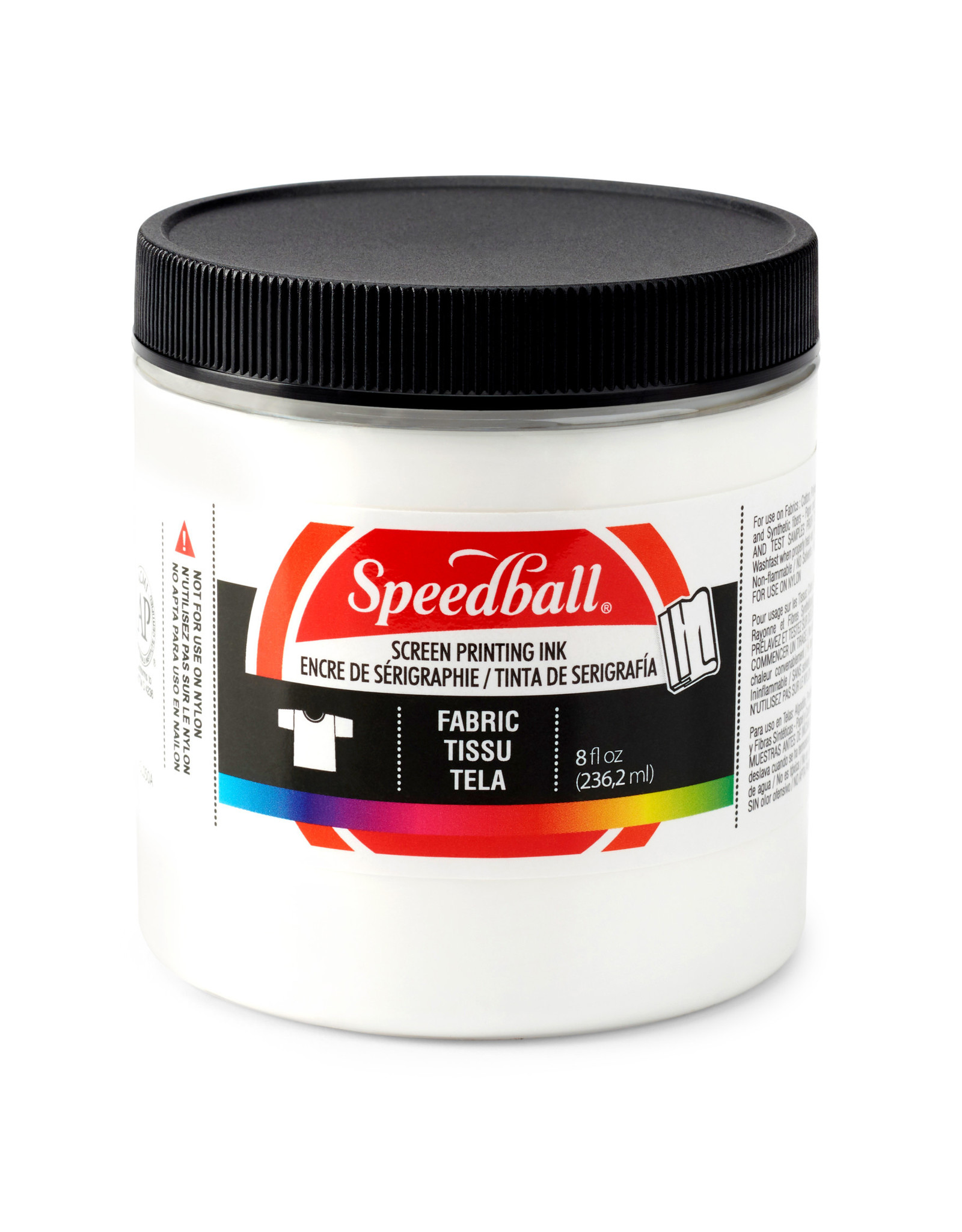 SPEEDBALL ART PRODUCTS Speedball Fabric Screen Printing Ink, White, 8oz