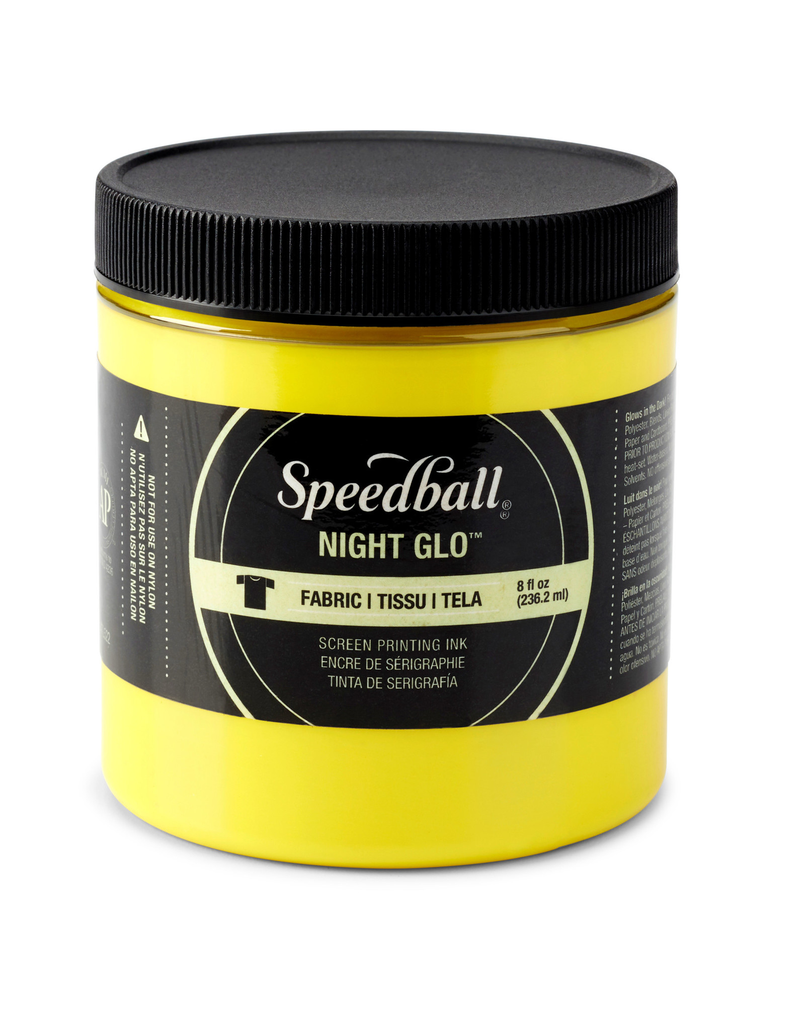 SPEEDBALL ART PRODUCTS Speedball Fabric Screen Printing Ink, Night Glo Yellow, 8oz