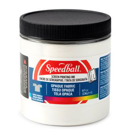 SPEEDBALL ART PRODUCTS Speedball Fabric Screen Printing Ink, Opaque Pearly White, 8oz