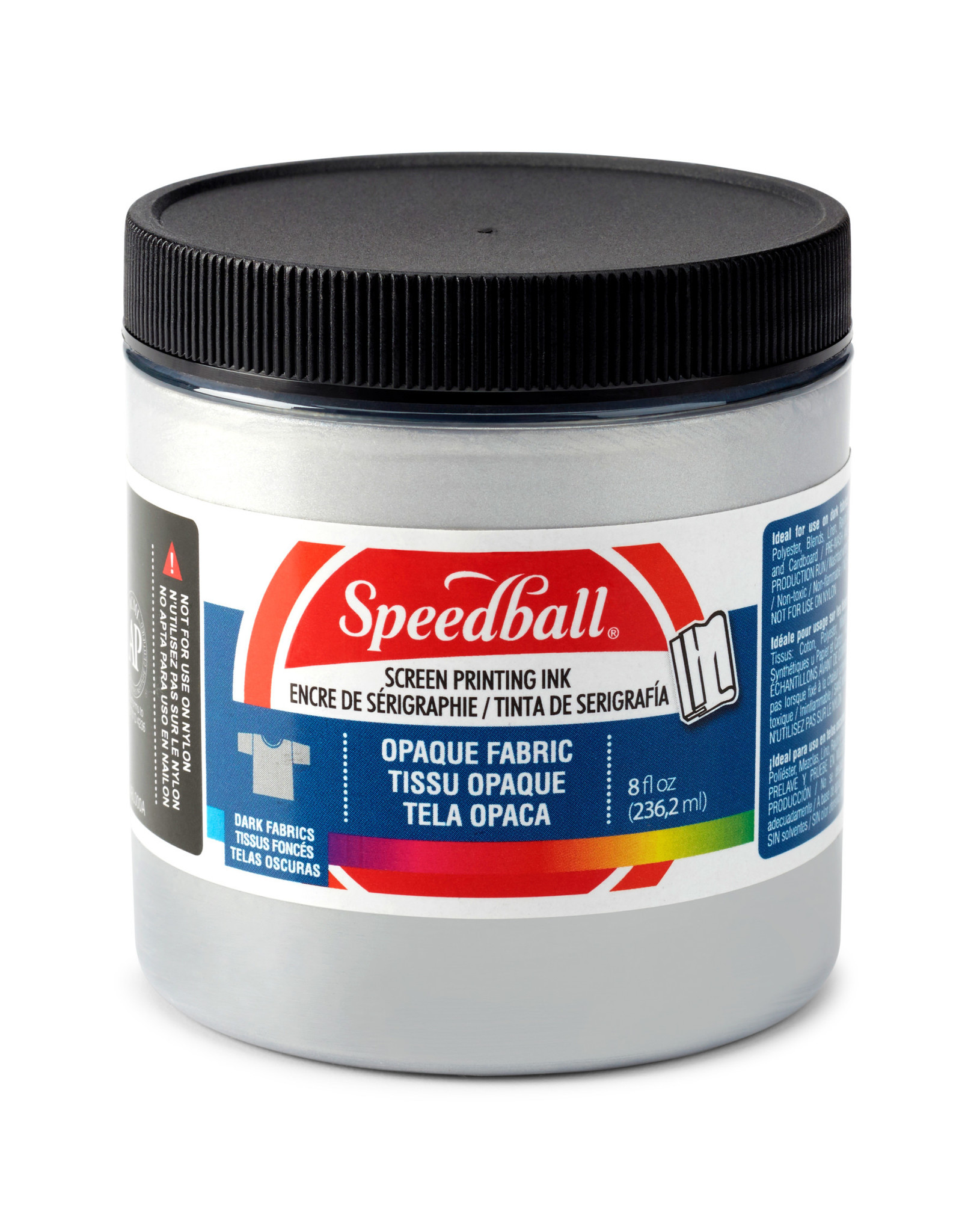 SPEEDBALL ART PRODUCTS Speedball Fabric Screen Printing Ink, Opaque Silver, 8oz
