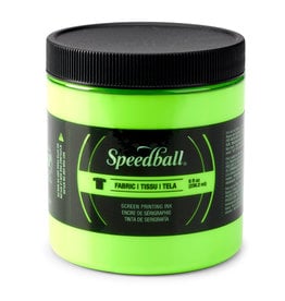 SPEEDBALL ART PRODUCTS Speedball Fabric Screen Printing Ink, Fluorescent Lime Green, 8oz