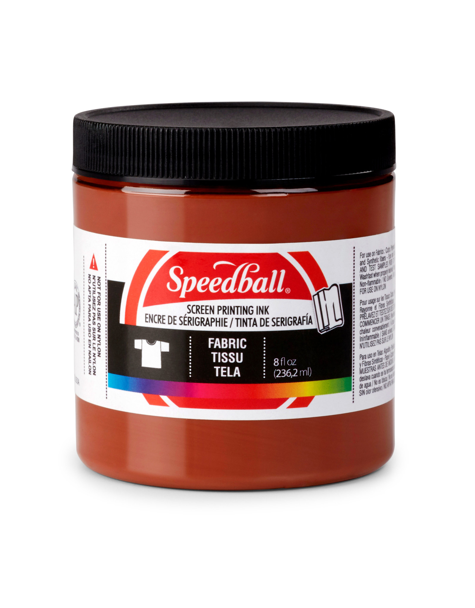 SPEEDBALL ART PRODUCTS Speedball Fabric Screen Printing Ink, Brown, 8oz