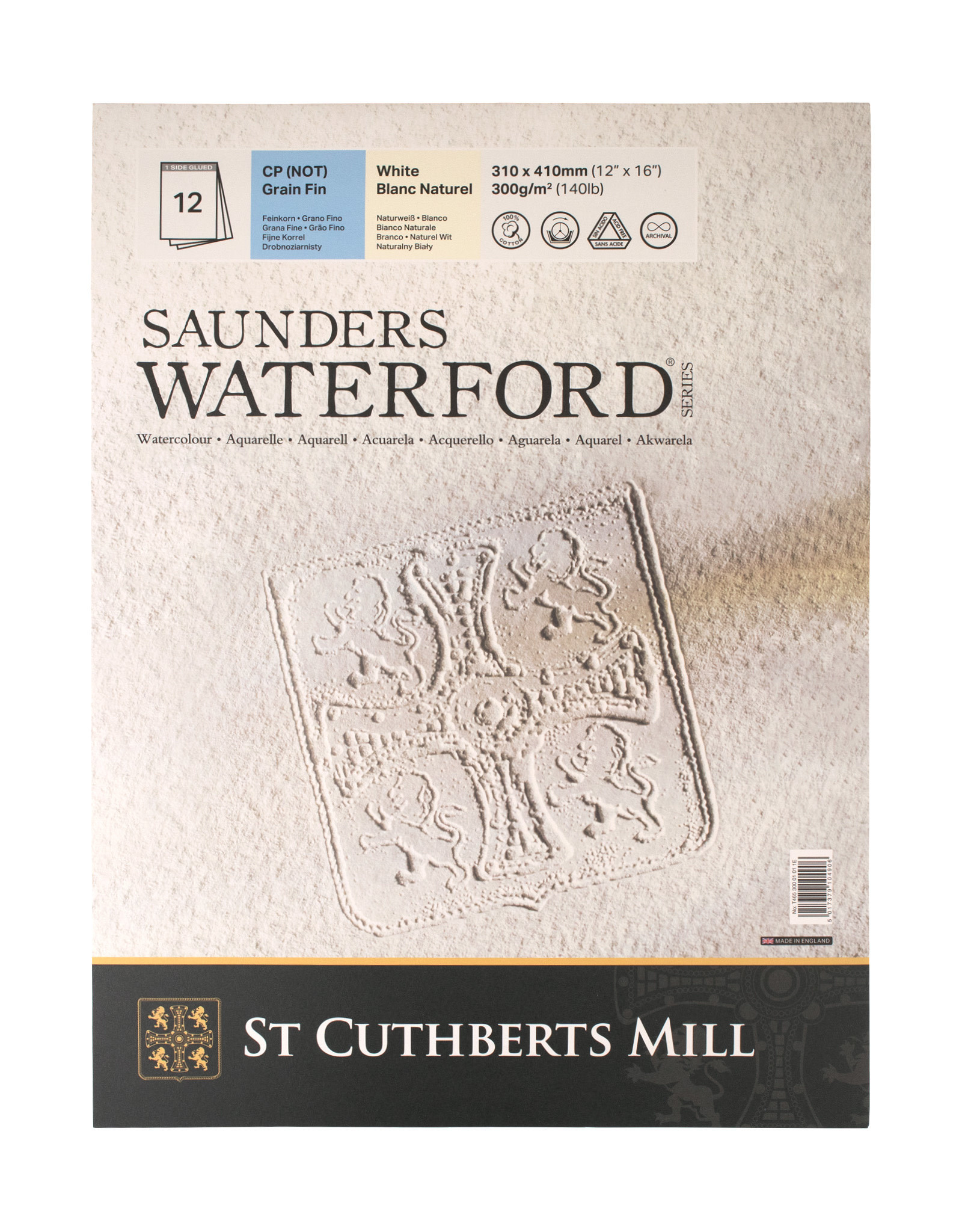 St.Cuthberts Saunders Waterford Cold-Press Pad, 16” x 12”