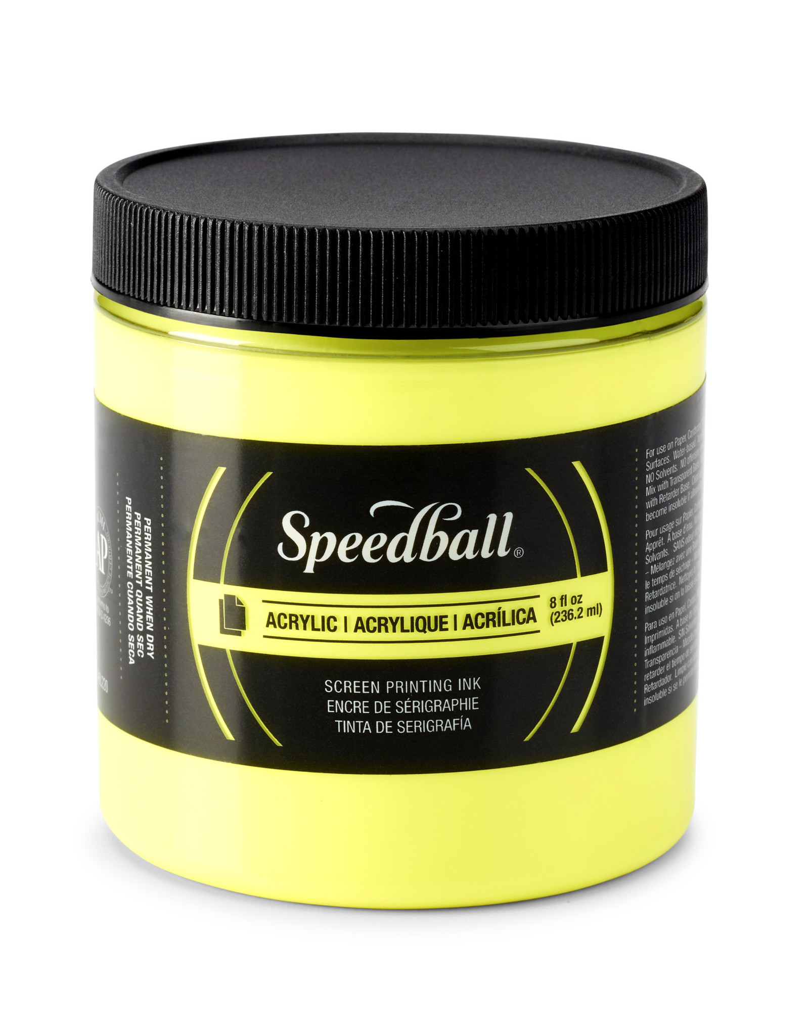 SPEEDBALL ART PRODUCTS Speedball Acrylic Screen Printing Ink, Fluorescent Yellow, 8oz
