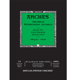 Arches Arches Watercolour Pad, Cold Pressed, 11.69'' x 16.53'' 140lb