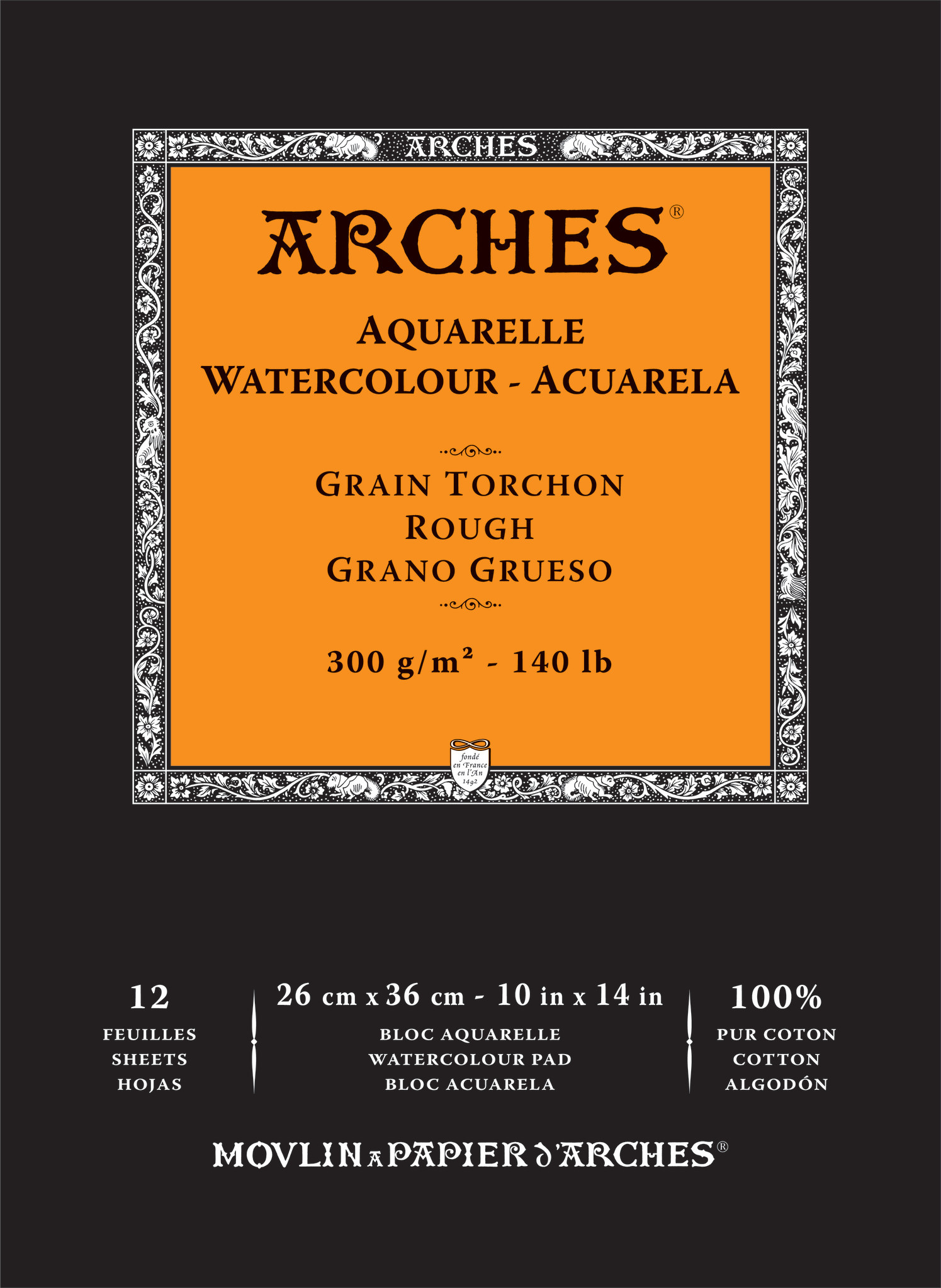 Arches Watercolor Block - 10 x 14, 300 lb, Cold Press, 10 Sheets