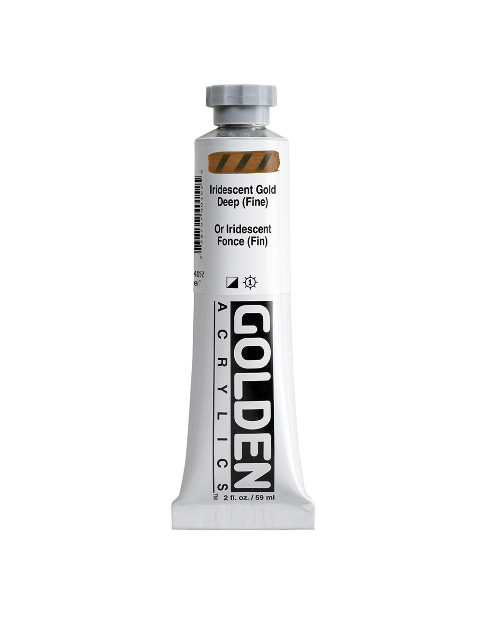 Golden Golden Heavy Body Acrylic Paint, Iridescent Gold Deep (Fine), 2oz