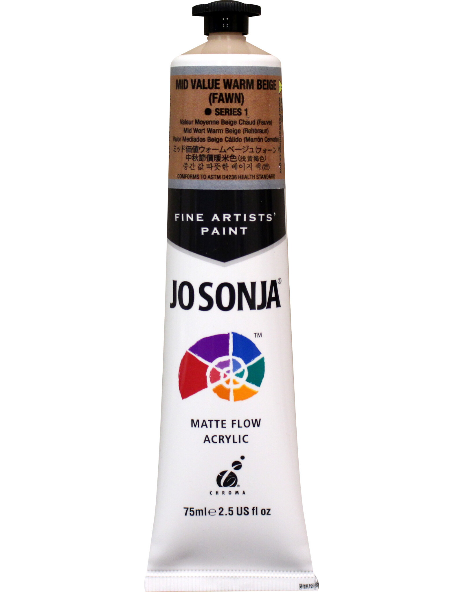 Jo Sonja Jo Sonja Acrylic Paint, Mid Value Warm Beige (Fawn) 2.5oz