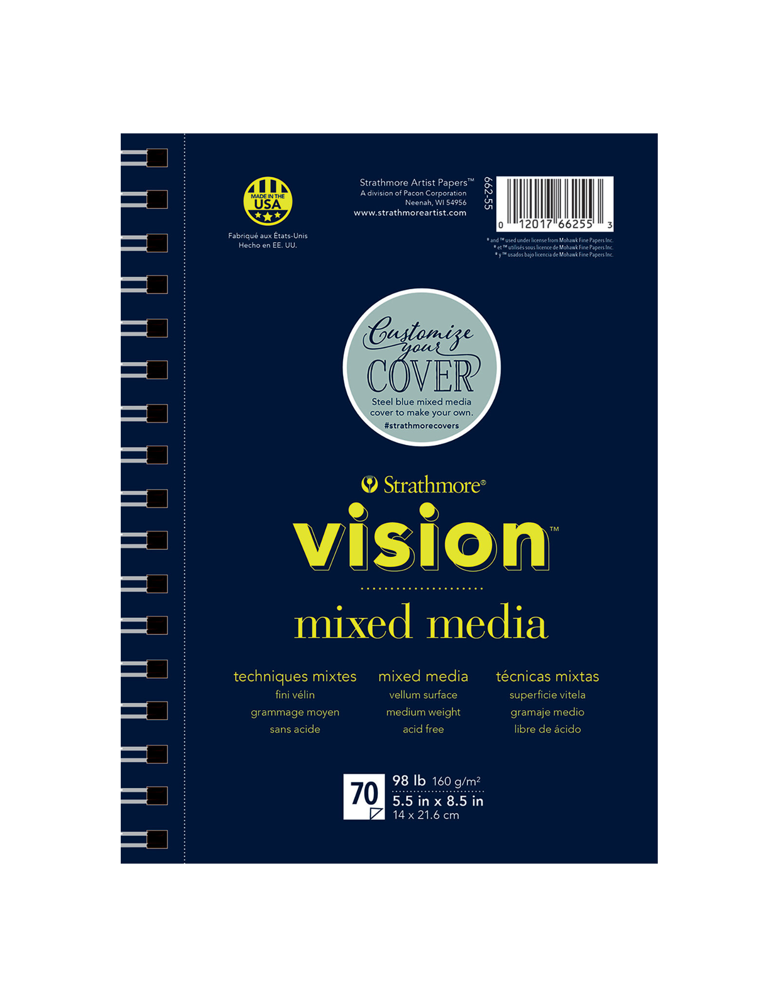 Strathmore Strathmore Vision Mixed Media Pad, 70 Sheets, 5.5” x 8.5”