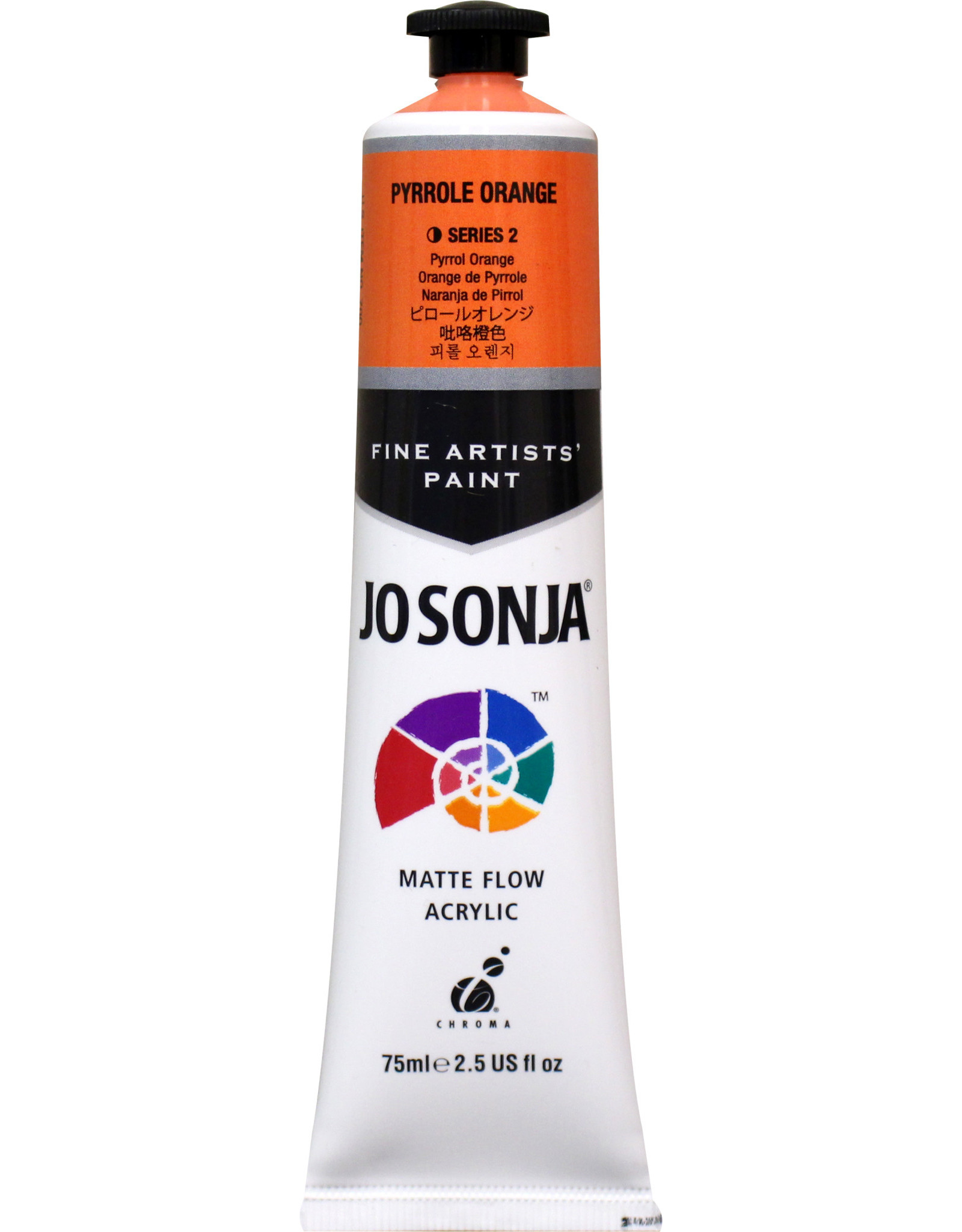 Jo Sonja Jo Sonja Acrylic Paint, Pyrrole Orange (Orange) 2.5oz