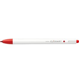 Zebra ClickArt Retractable Marker Pen, Red (F)