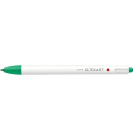 Zebra ClickArt Retractable Marker Pen, Green (F)