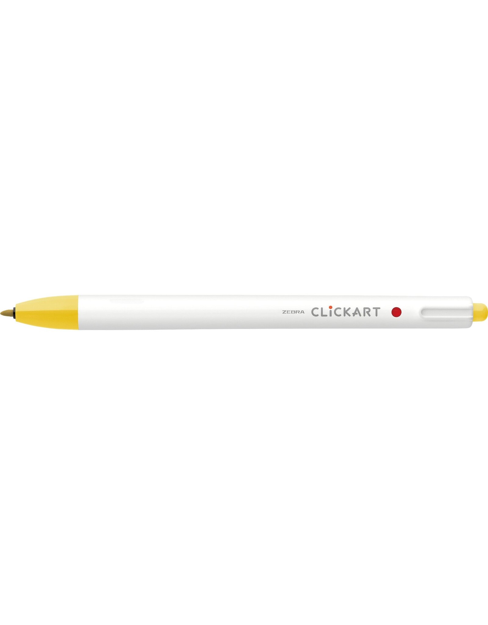 Zebra ClickArt Retractable Marker Pen, Yellow (F)