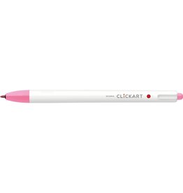 Zebra ClickArt Retractable Marker Pen, Pink (F)