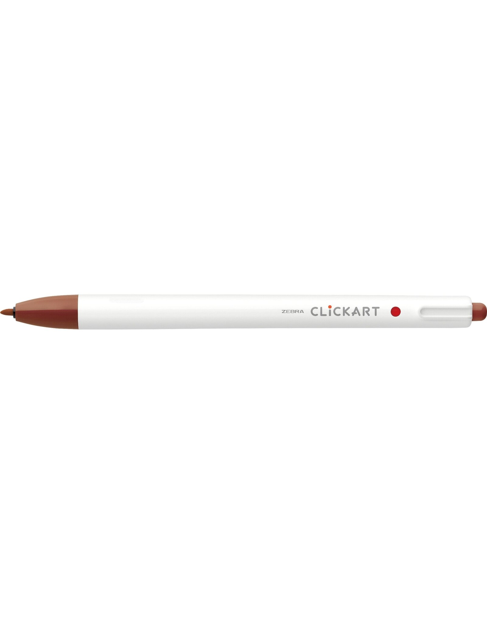 Zebra ClickArt Retractable Marker Pen, Brown (F)