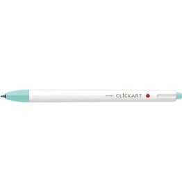 Zebra ClickArt Retractable Marker Pen, Aqua Blue (F)