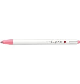 Zebra ClickArt Retractable Marker Pen, Peach Pink (F)