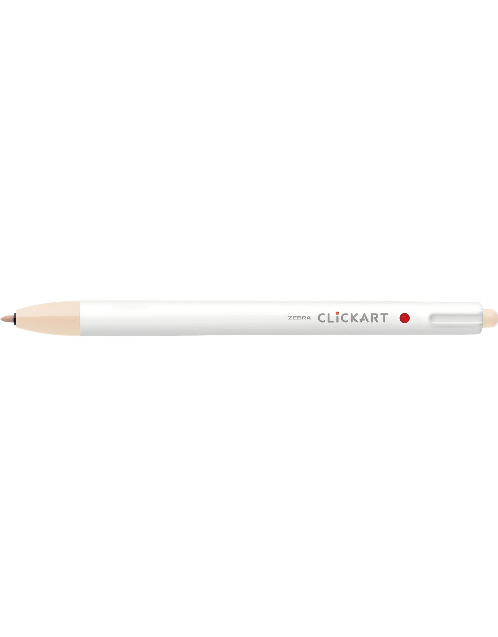 Zebra ClickArt Retractable Marker Pen, Pale Orange (F)