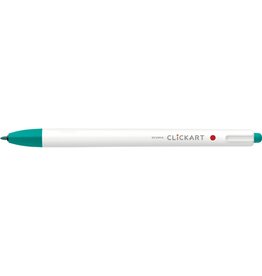 Zebra ClickArt Retractable Marker Pen, Blue Green (F)