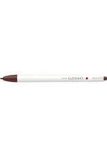 Zebra ClickArt Retractable Marker Pen, Dark Brown (F)