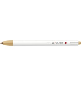 Zebra ClickArt Retractable Marker Pen, Light Brown (F)