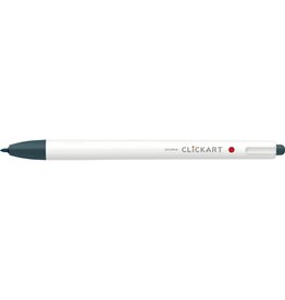 Zebra ClickArt Retractable Marker Pen, Smokey Blue (F)