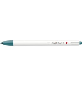 Zebra ClickArt Retractable Marker Pen, Turquoise Blue (F)