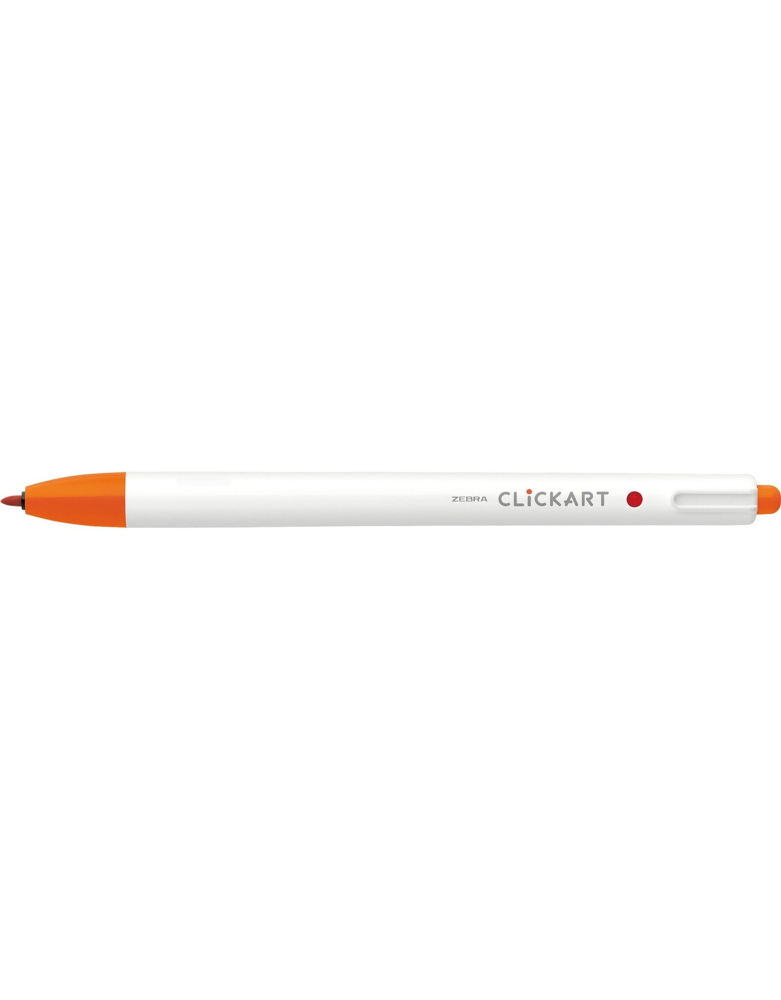 Zebra ClickArt Retractable Marker Pen, Red Orange (F)