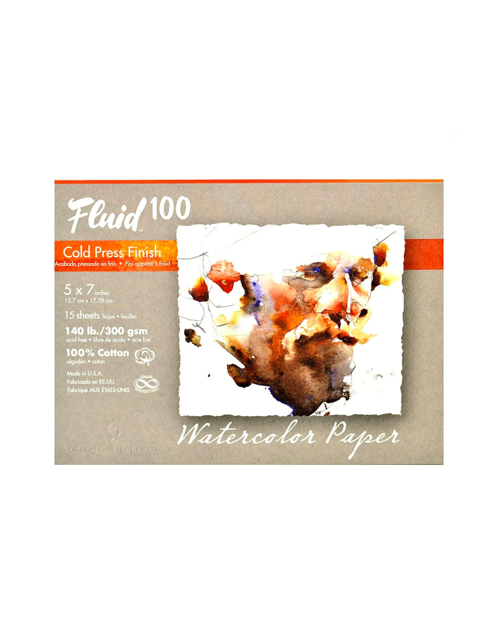 SPEEDBALL ART PRODUCTS Speedball Fluid 100 Cold-Press Pochette, 12 Sheets, 5" x 7", 140lbs