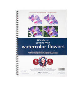 Strathmore Strathmore Learn to Paint Wire Pad, 9" x 12", Watercolor Flowers